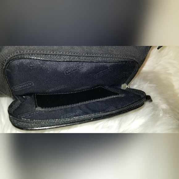 COACH Twill and Leather Shoulder Bag 7428 Small Hobo Purse - Picture 9 of 11